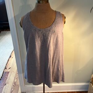 Eileen Fisher Beaded Linen Tank